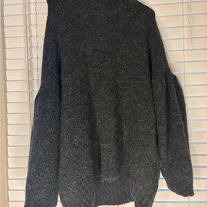 Express Dark Gray Turtleneck Sweater